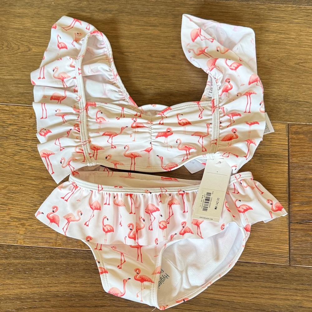 Janie and Jack Flamingo Print Swimsuit